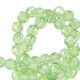 Top Facet kralen 4mm rond Citrus green-pearl shine coating